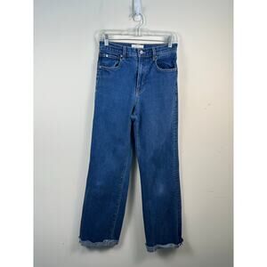SLVRLAKE Grace Straight Leg Jean In Western Hero Wash Cuffed Size 27/4 EUC